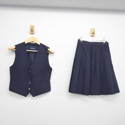 【中古】香川県 琴平高等学校 女子制服 2点 (ベスト・スカート) sf045628