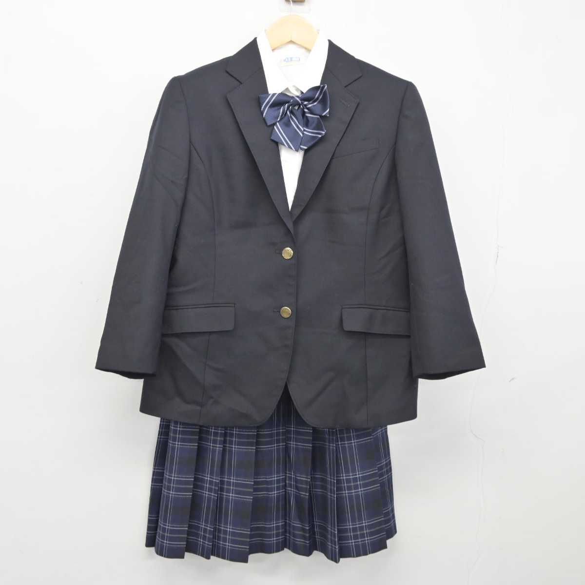 【中古】千葉県 興学社高等学院 女子制服 4点 (ブレザー・シャツ・スカート) sf045633