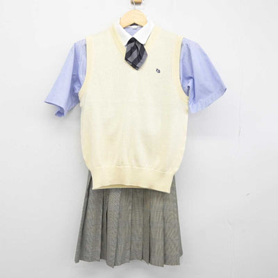 【中古】東京都 東京成徳大学高等学校 女子制服 4点 (シャツ・ニットベスト・スカート) sf045654