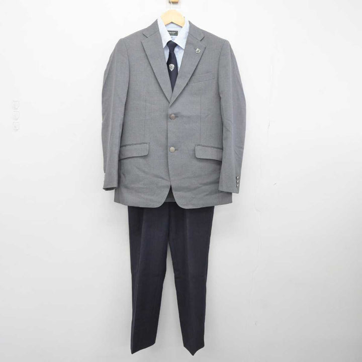 中古】福岡県 柳川高等学校 男子制服 6点 (ブレザー・シャツ