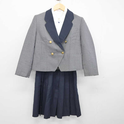 【中古】群馬県 新島学園中学校 女子制服 4点 (ブレザー・シャツ・スカート) sf045660