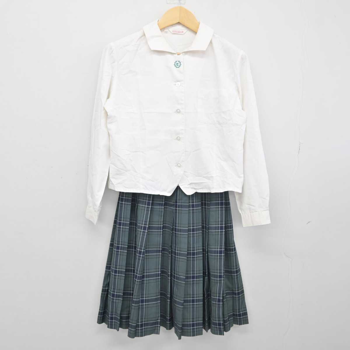 【中古】香川県 津田高等学校 女子制服 4点 (ブレザー・シャツ・ニット・スカート) sf045664