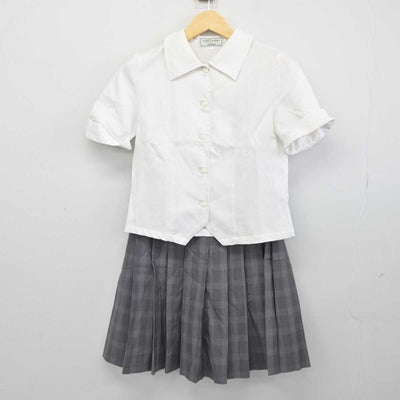 【中古】富山県 龍谷富山高等学校 女子制服 3点 (ニットベスト・シャツ・スカート) sf045670