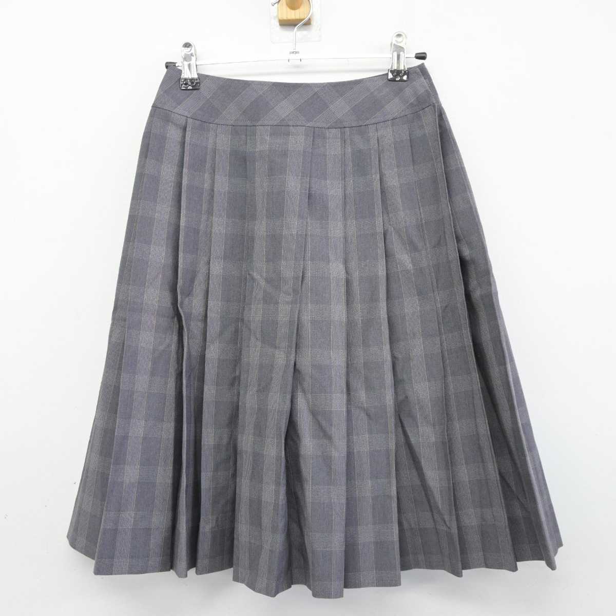 【中古】富山県 龍谷富山高等学校 女子制服 3点 (ニットベスト・シャツ・スカート) sf045670