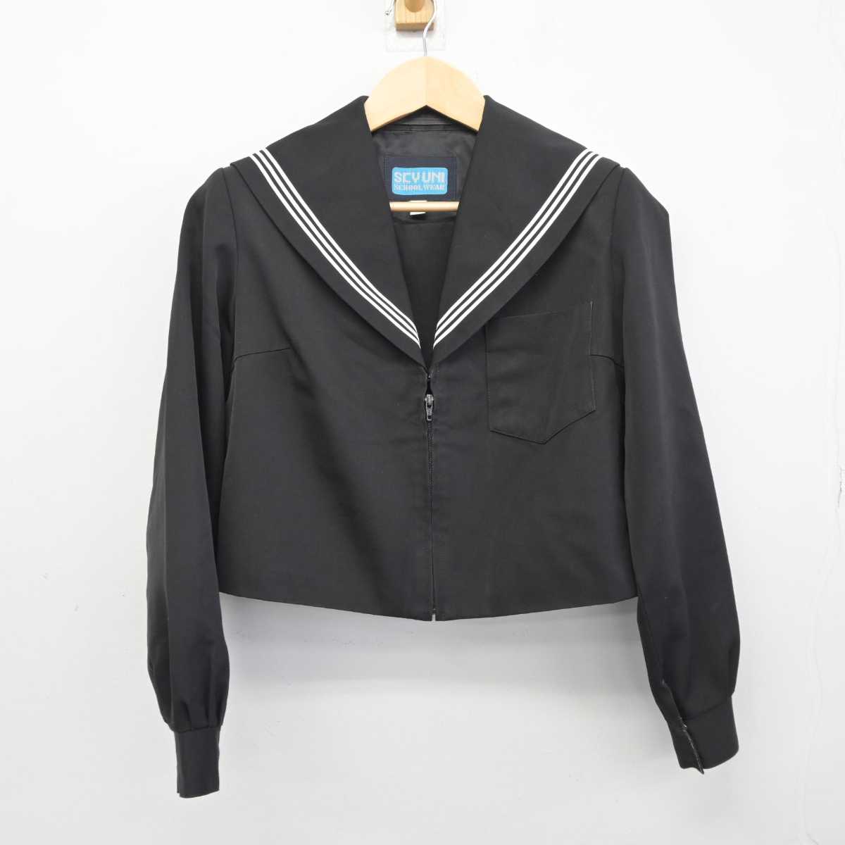 【中古】愛知県 足助中学校 女子制服 2点 (セーラー服・スカート) sf045678