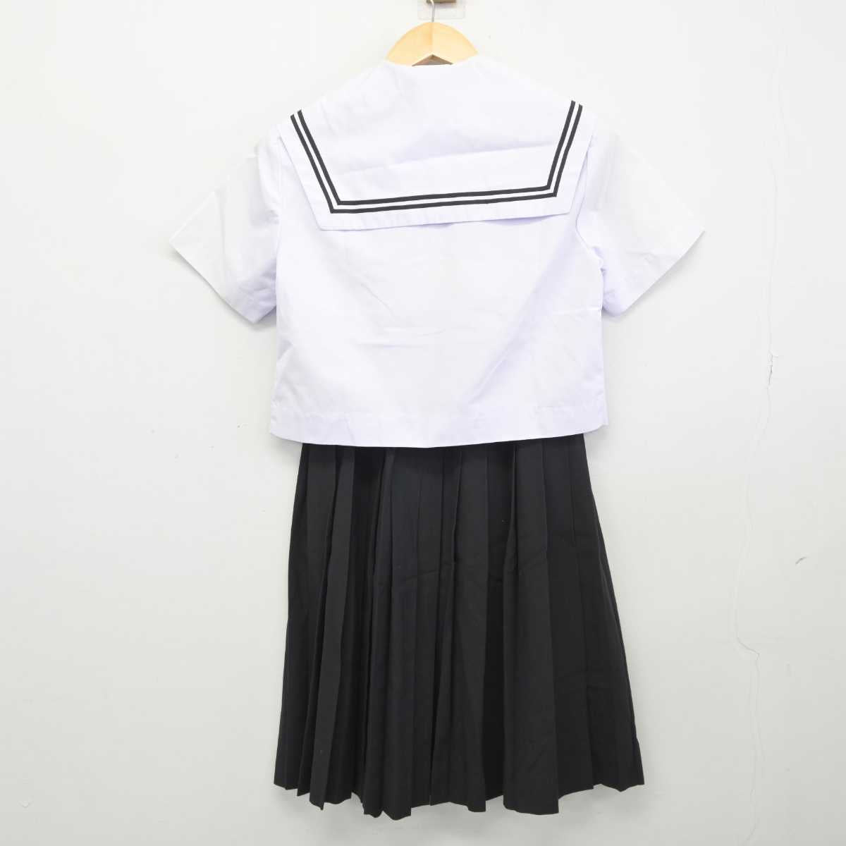 【中古】愛知県 足助中学校 女子制服 2点 (セーラー服・スカート) sf045679