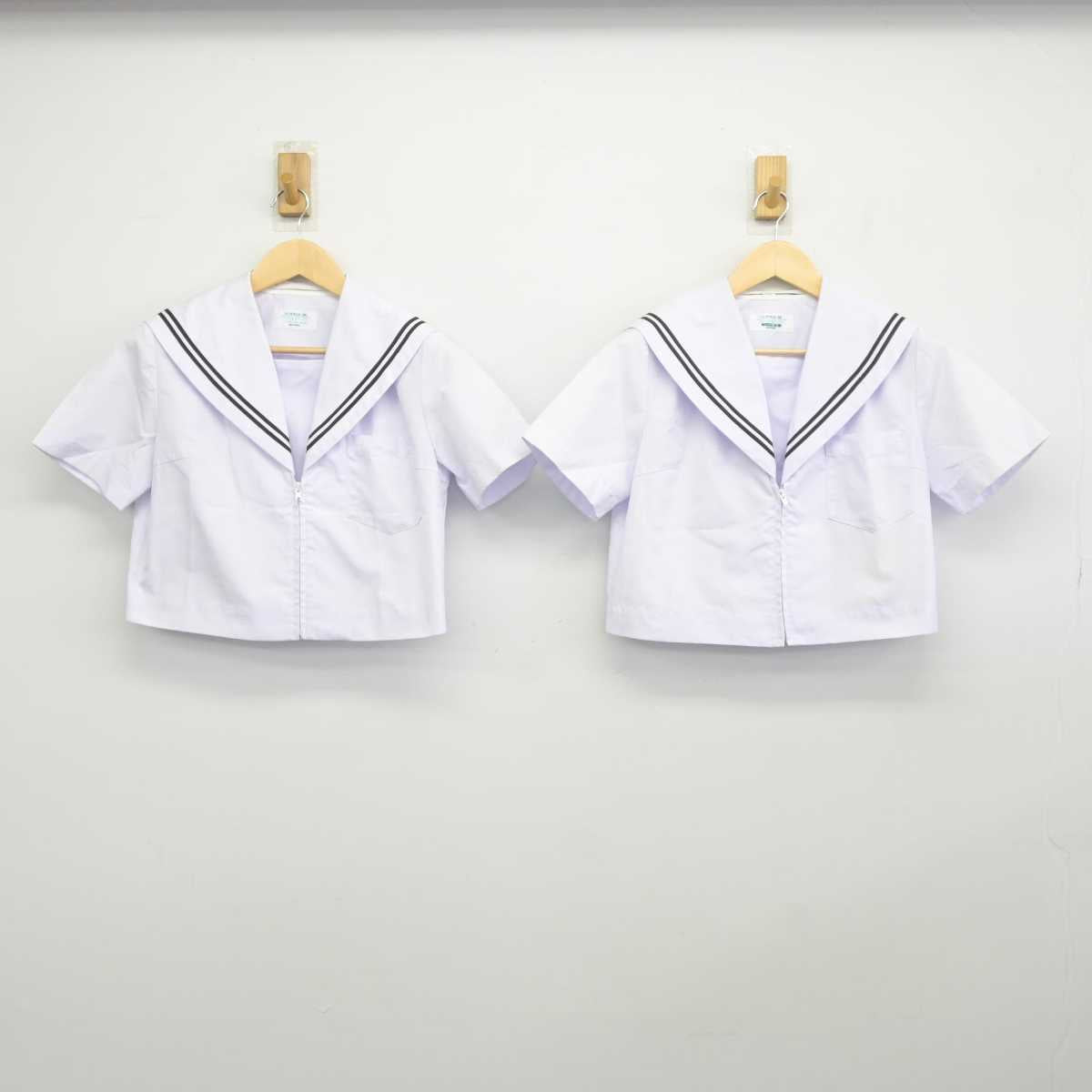 【中古】愛知県 足助中学校 女子制服 2点 (セーラー服) sf045680