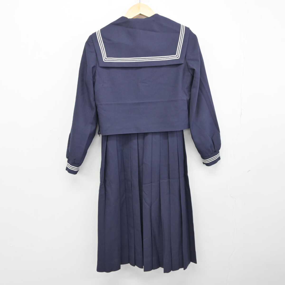 【中古】福岡県 百道中学校 女子制服 2点 (セーラー服・ジャンパースカート) sf045683