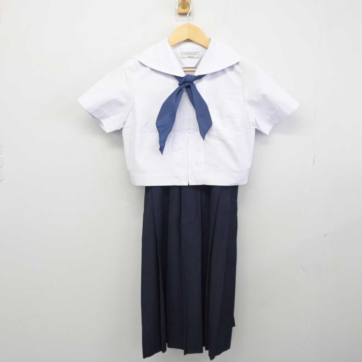 【中古】福岡県 修猷館高等学校 女子制服 4点 (セーラー服・スカート) sf045685