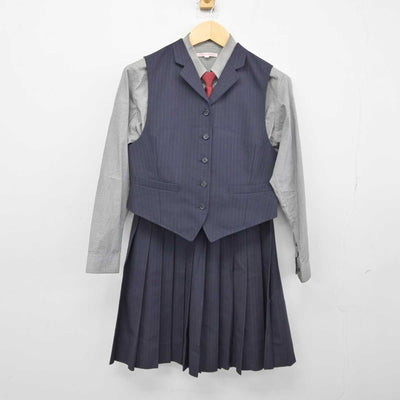 【中古】愛知県 藤ノ花女子高等学校 女子制服 5点 (ブレザー・ベスト・シャツ・スカート) sf045701