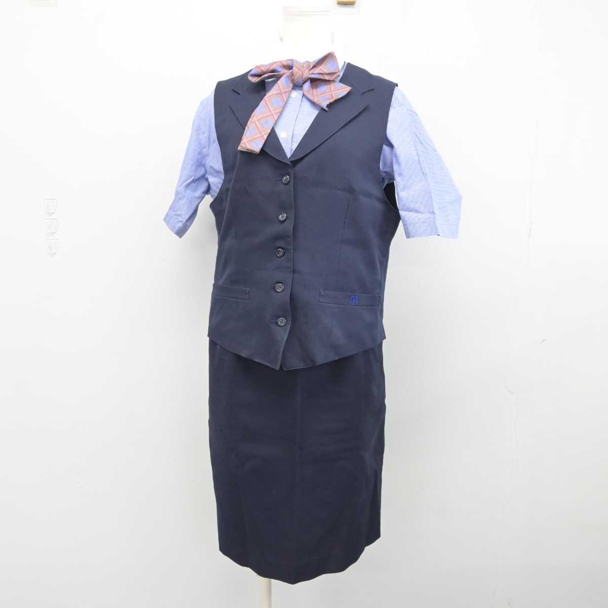 【中古】 マクドナルド 女子制服 4点 (シャツ・ベスト・スカート) sf045719