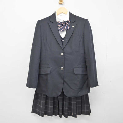 【中古】神奈川県 日本大学藤沢高等学校 女子制服 5点 (ブレザー・ニット・シャツ・スカート) sf045722