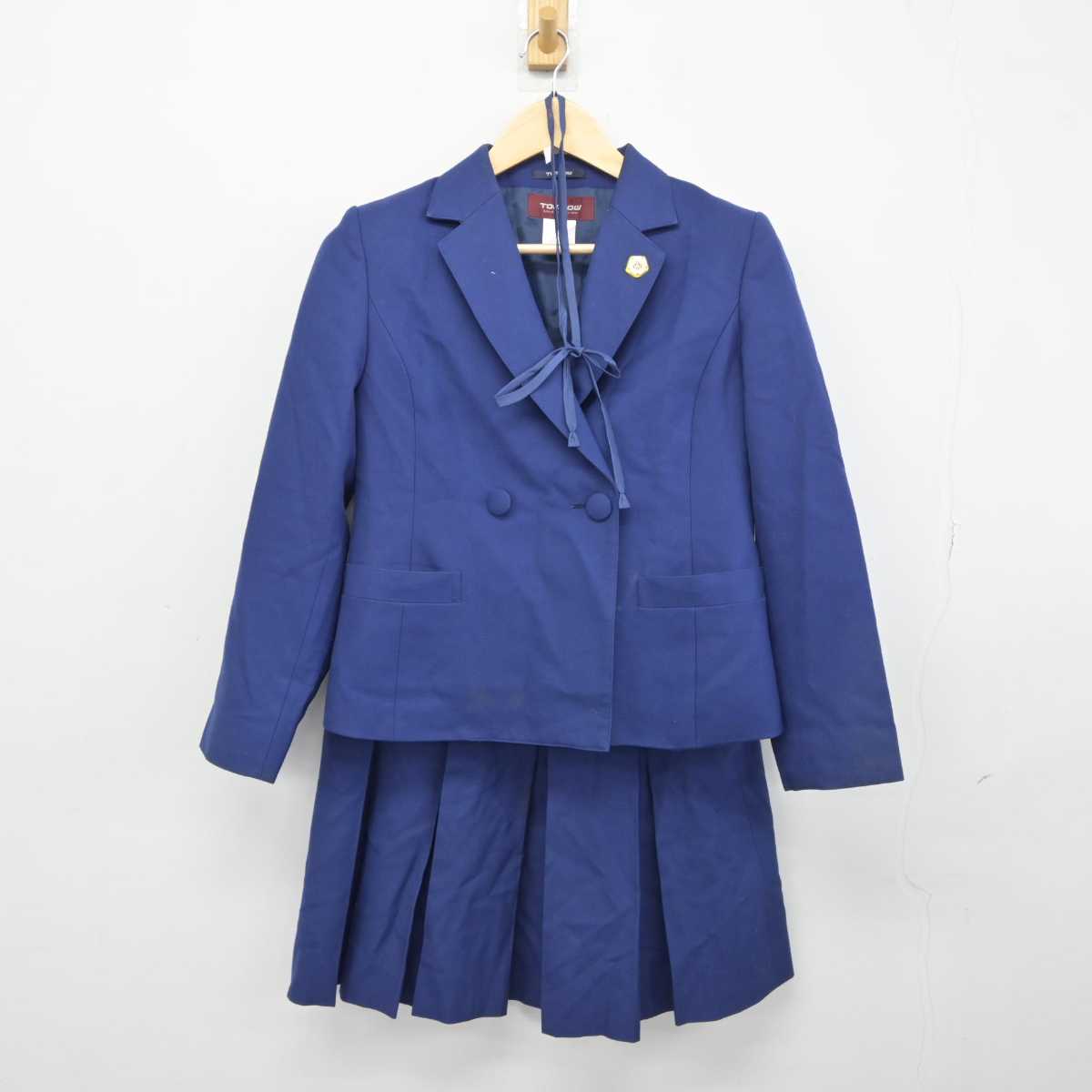 【中古】茨城県 水戸商業高等学校 女子制服 4点 (ブレザー・ベスト・スカート) sf045745