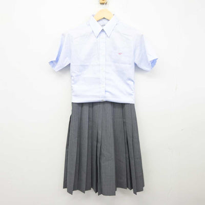 【中古】兵庫県 六甲アイランド高等学校 女子制服 2点 (シャツ・スカート) sf045746