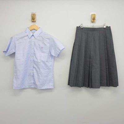 【中古】兵庫県 六甲アイランド高等学校 女子制服 2点 (シャツ・スカート) sf045746