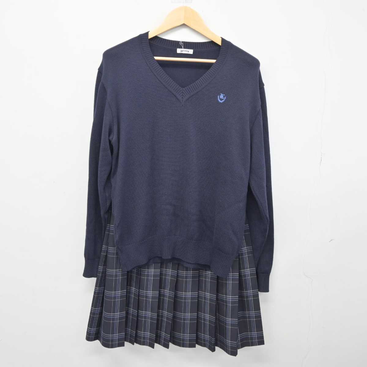 中古】千葉県 柏市立柏高等学校 女子制服 4点 (ブレザー・ニット