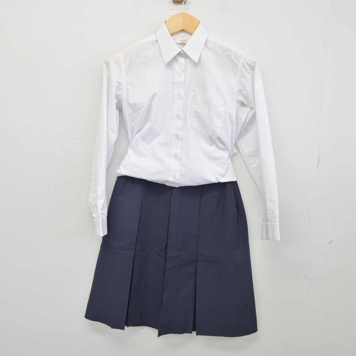 【中古】埼玉県 与野高等学校 女子制服 3点 (ベスト・シャツ・スカート) sf045763