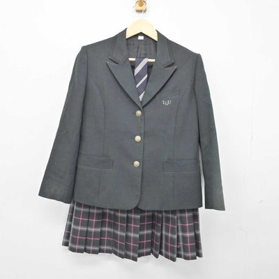 【中古】千葉県 東京学館浦安高等学校 女子制服 3点 (ブレザー・スカート) sf045765