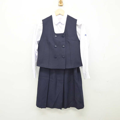 【中古】埼玉県 坂戸高等学校 女子制服 5点 (ブレザー・ベスト・シャツ・スカート) sf045778