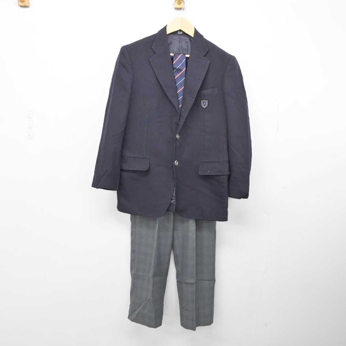 【中古】神奈川県 平塚湘風高等学校 男子制服 4点 (ブレザー・ズボン・ズボン) sf045788