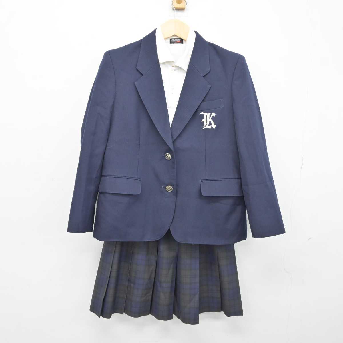 【中古】神奈川県 柏ケ谷中学校 女子制服 3点 (ブレザー・シャツ・スカート) sf045789