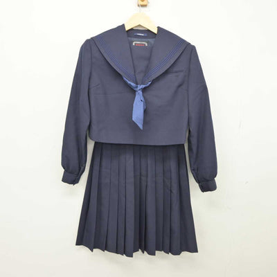 【中古】福岡県 三潴中学校 女子制服 3点 (セーラー服・スカート) sf045793