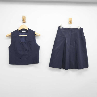 【中古】埼玉県 川越女子高等学校 女子制服 2点 (ベスト・スカート) sf045813