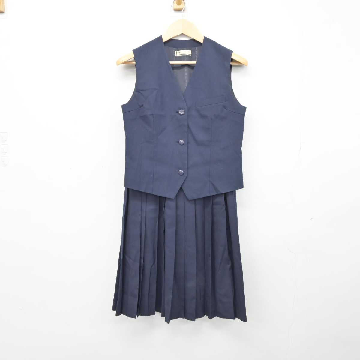 【中古】埼玉県 白幡中学校 女子制服 2点 (ベスト・スカート) sf045819