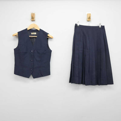 【中古】埼玉県 白幡中学校 女子制服 2点 (ベスト・スカート) sf045819