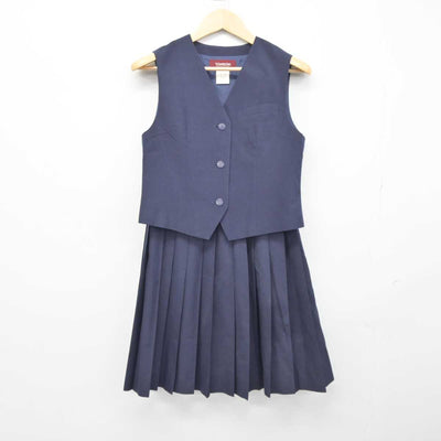 【中古】埼玉県 白幡中学校 女子制服 2点 (ベスト・スカート) sf045820