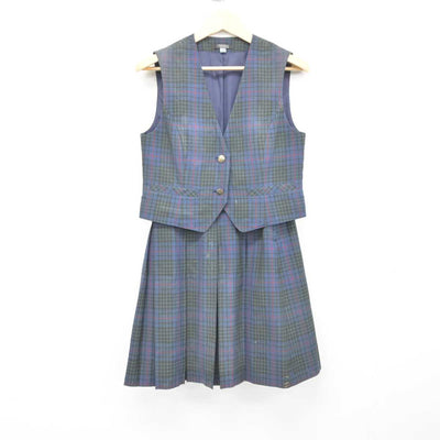 【中古】福島県 日本大学東北高等学校 女子制服 2点 (ベスト・スカート) sf045838