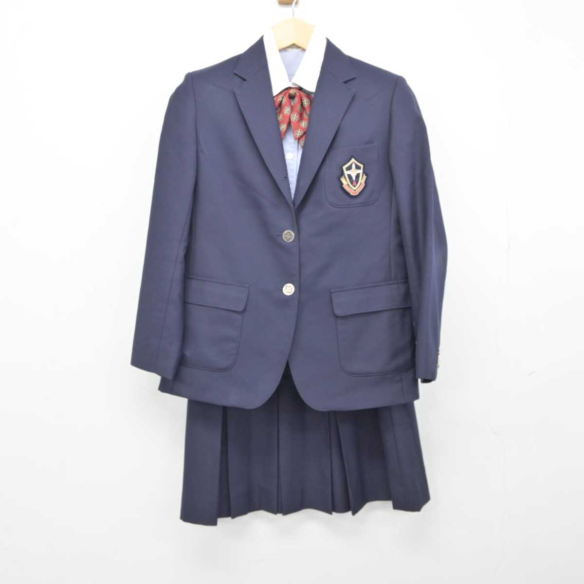 【中古】福島県 日本大学東北高等学校 女子制服 4点 (ブレザー・シャツ・スカート) sf045840