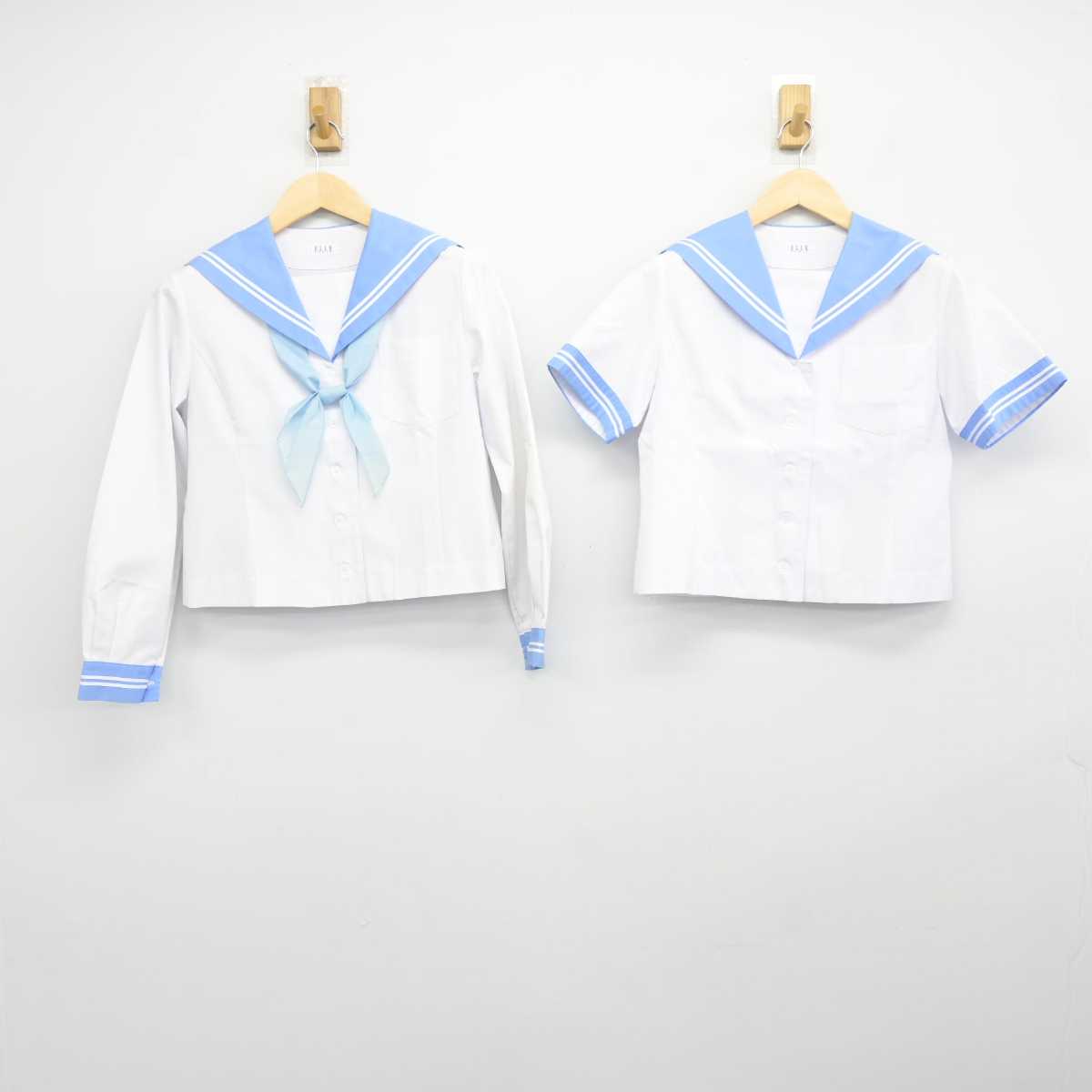 【中古】福島県 郡山第五中学校 女子制服 3点 (セーラー服) sf045841