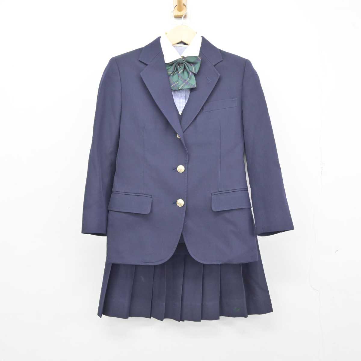 【中古】千葉県 市川東高等学校 女子制服 5点 (ブレザー・シャツ・ベスト・スカート) sf045858