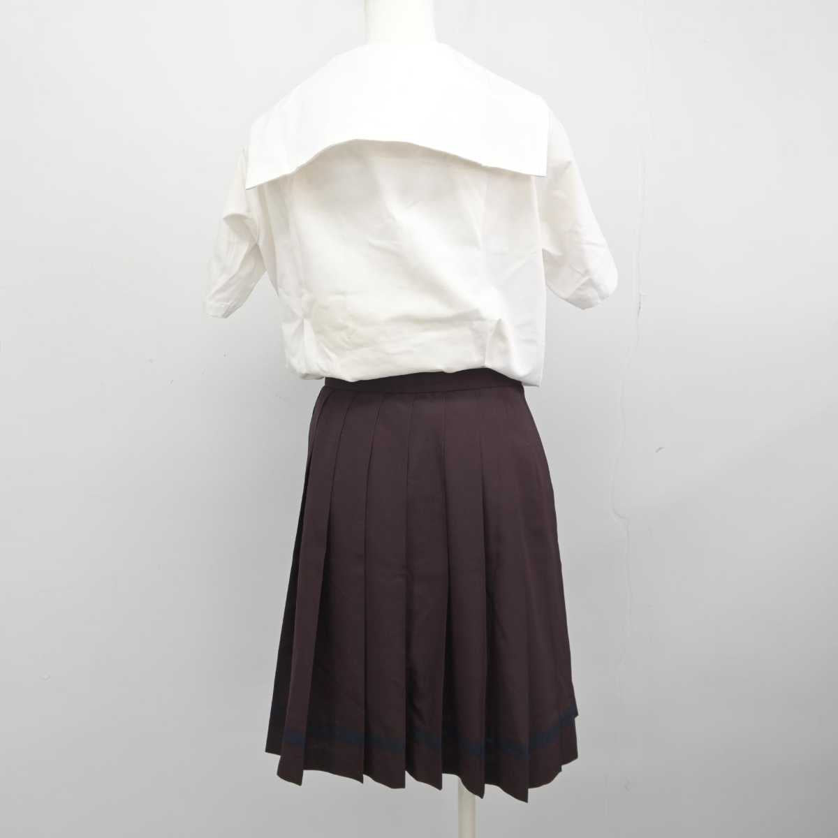 【中古】群馬県 共愛学園中学校高等学校 女子制服 3点 (ベスト・シャツ・スカート) sf045865