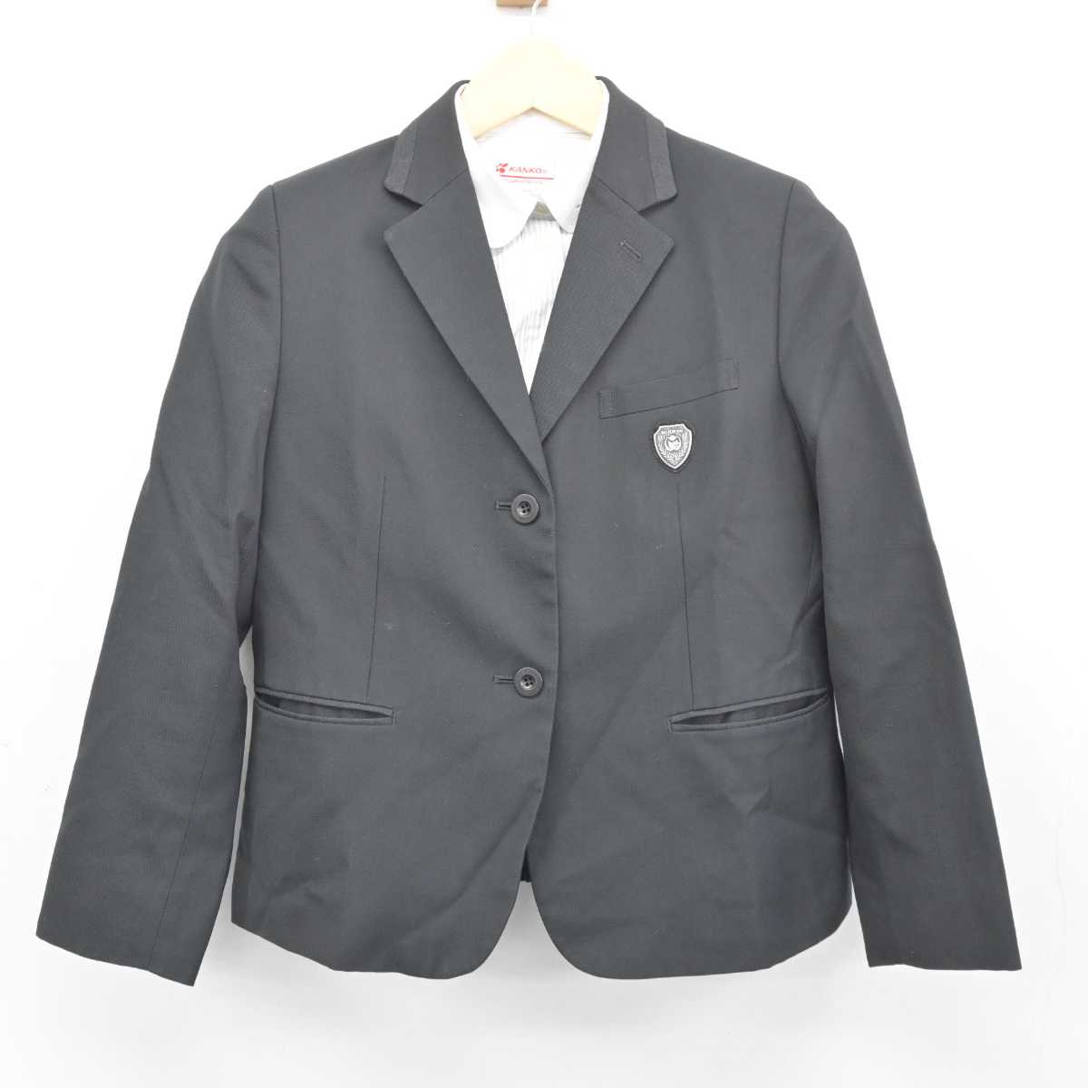 【中古】鹿児島県 明桜舘高等学校 女子制服 3点 (ブレザー・シャツ) sf045893