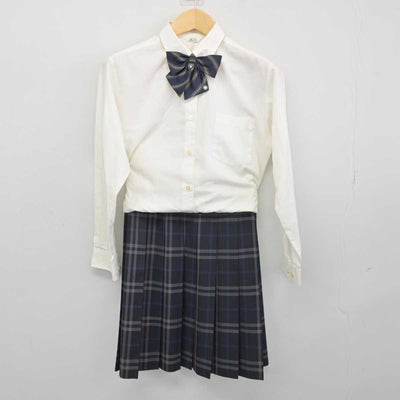 【中古】福岡県 自由ケ丘高等学校 女子制服 4点 (ブレザー・シャツ・スカート) sf045905