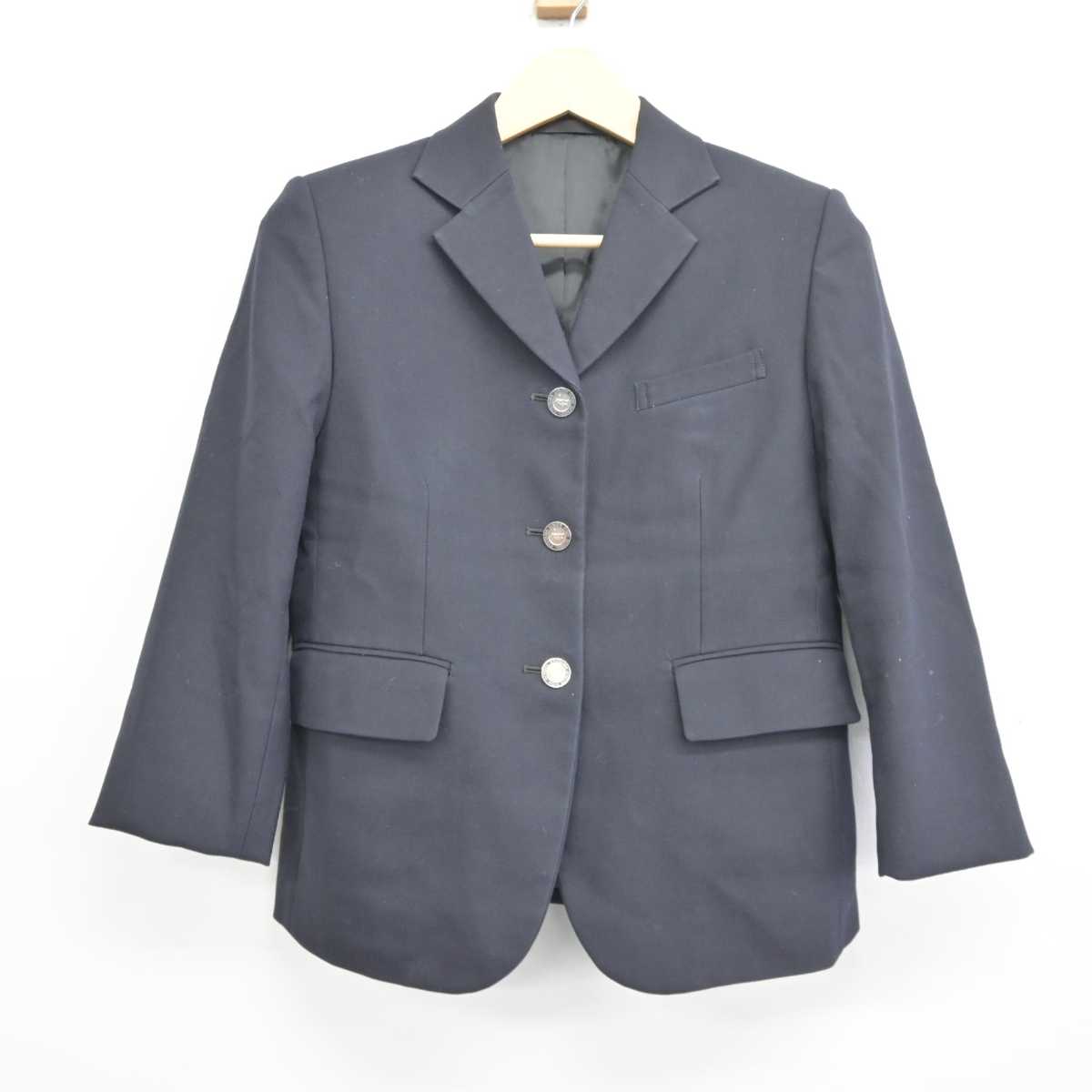 【中古】岡山県 京山中学校 女子制服 3点 (ブレザー・スカート) sf045911