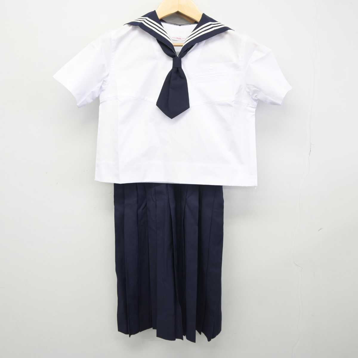 【中古】東京都 十文字中学校 女子制服 4点 (セーラー服・スカート) sf045916