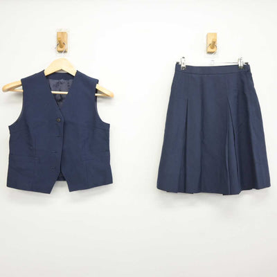 【中古】神奈川県 稲田中学校 女子制服 2点 (ベスト・スカート) sf045925