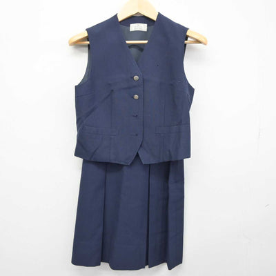 【中古】神奈川県 稲田中学校 女子制服 4点 (ブレザー・ベスト・スカート) sf045929