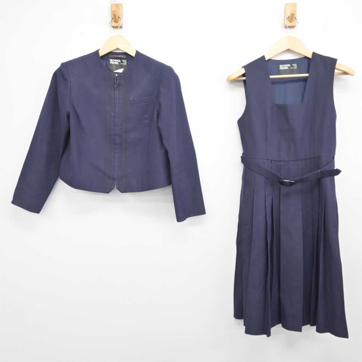 【中古】東京都 加賀中学校 女子制服 2点 (ブレザー・ジャンパースカート) sf045933