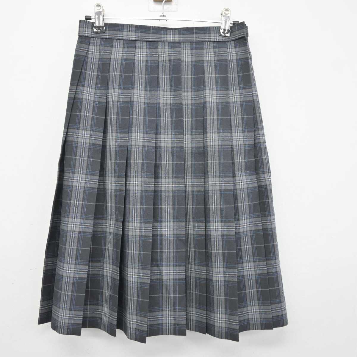 【中古】千葉県 銚子高等学校 女子制服 3点 (ニットベスト・スカート) sf045940