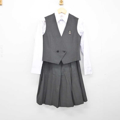 【中古】埼玉県 星野高等学校 女子制服 4点 (ブレザー・ベスト・シャツ・スカート) sf045957