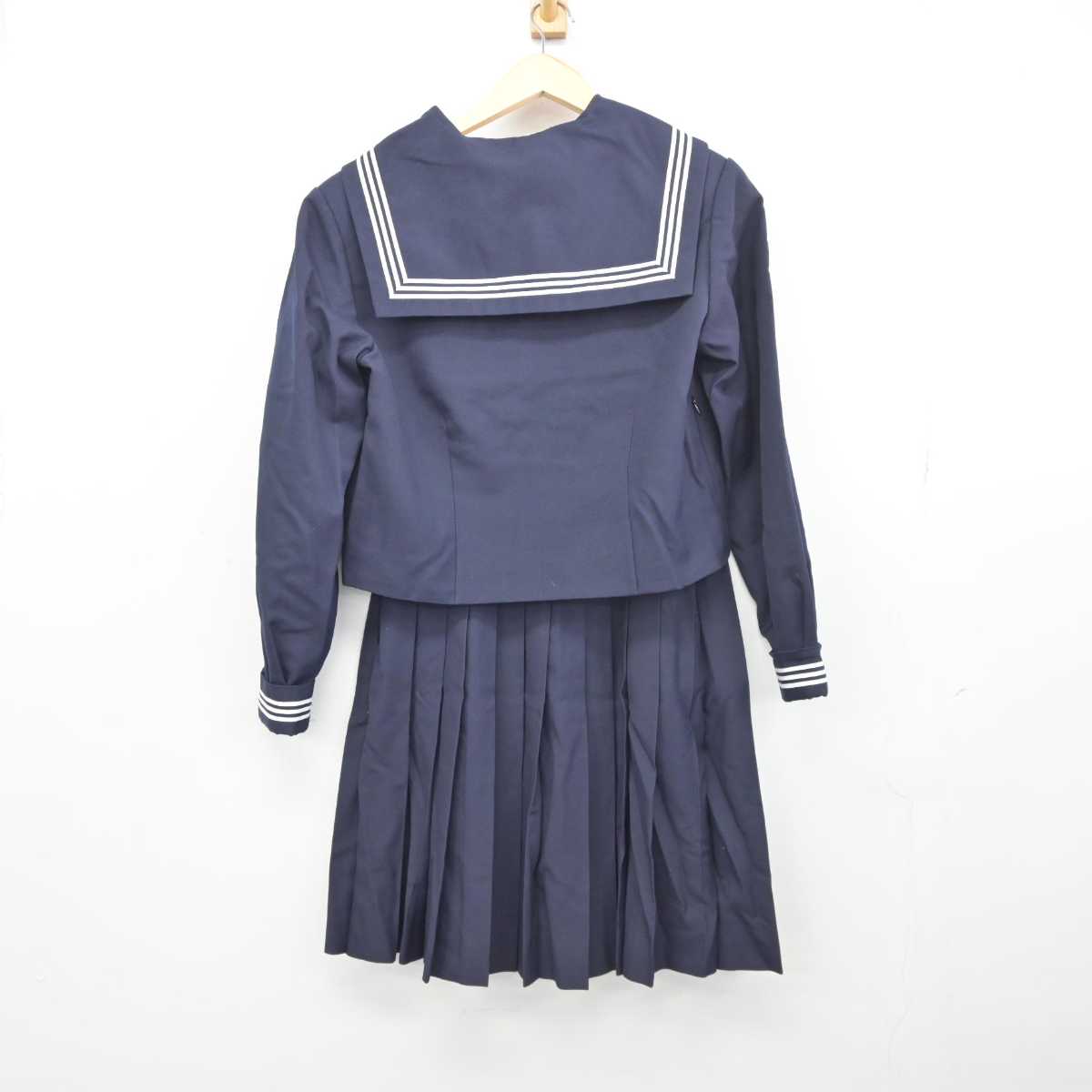 【中古】埼玉県 三芳東中学校 女子制服 3点 (セーラー服・スカート) sf045959