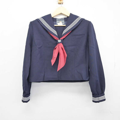 【中古】埼玉県 三芳東中学校 女子制服 3点 (セーラー服・スカート) sf045959