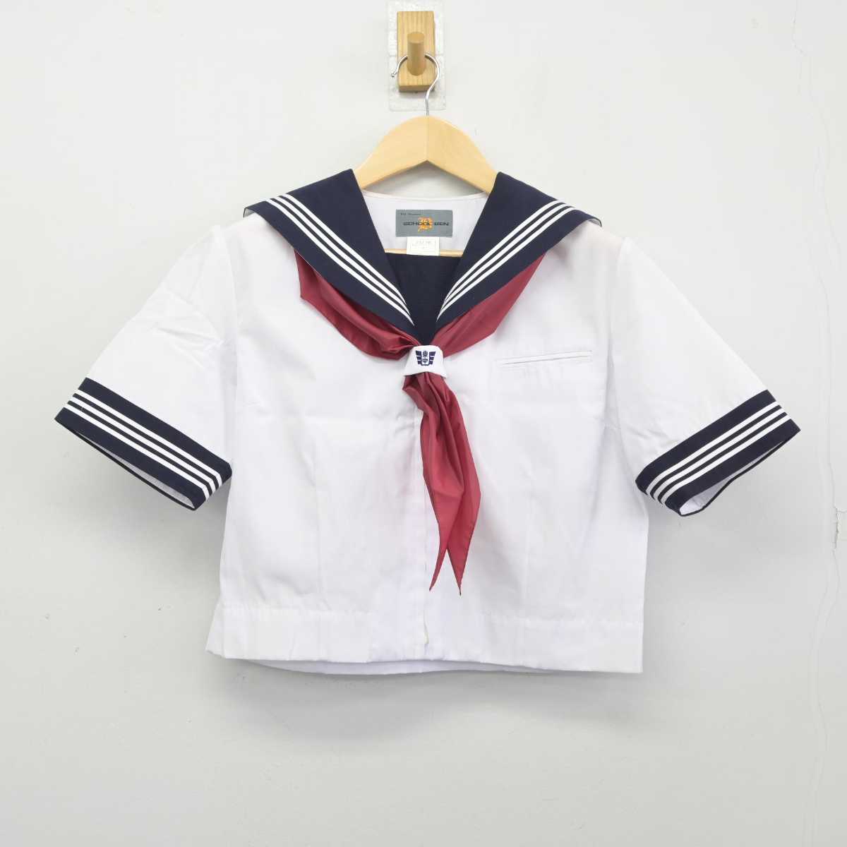 【中古】埼玉県 三芳東中学校 女子制服 3点 (セーラー服・スカート) sf045960