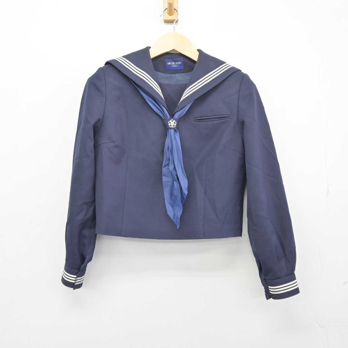 【中古】東京都 桜道中学校 女子制服 3点 (セーラー服・ジャンパースカート) sf045969