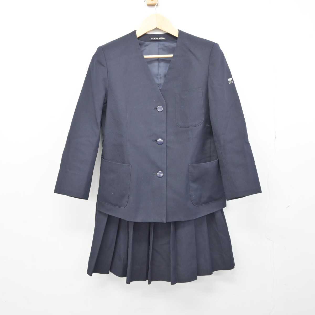 【中古】東京都 清瀬中学校 女子制服 3点 (ブレザー・ベスト・スカート) sf045981