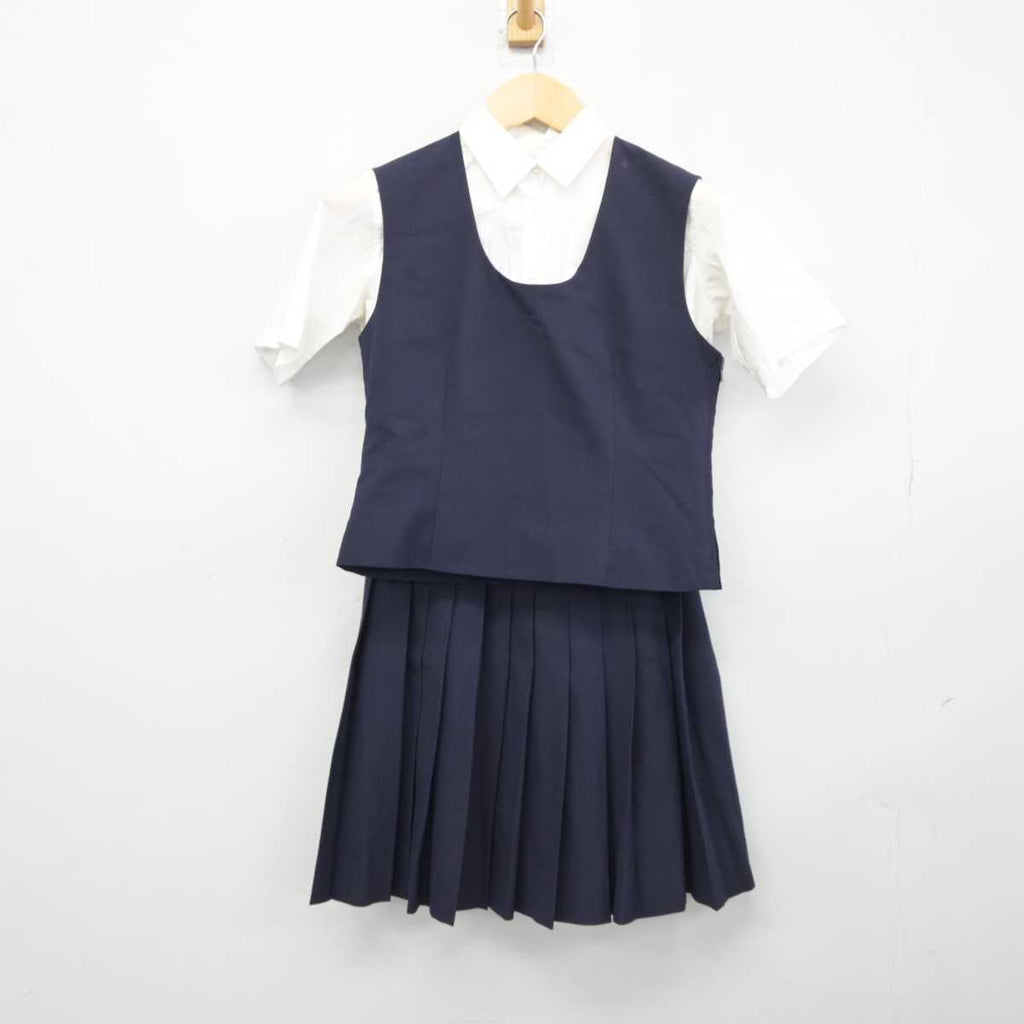 【中古】東京都 清瀬中学校 女子制服 3点 (ベスト・シャツ・スカート) sf045982 | 中古制服通販パレイド